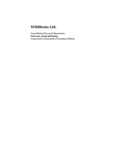 Miniature WildBrain Bilan financier fy2025