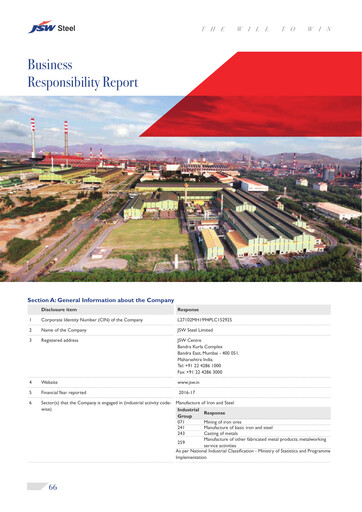 Thumbnail JSW Steel ESG Report 2016-2017