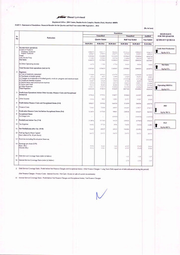 Vorschaubild JSW Steel Quartalsbericht 2014-q2