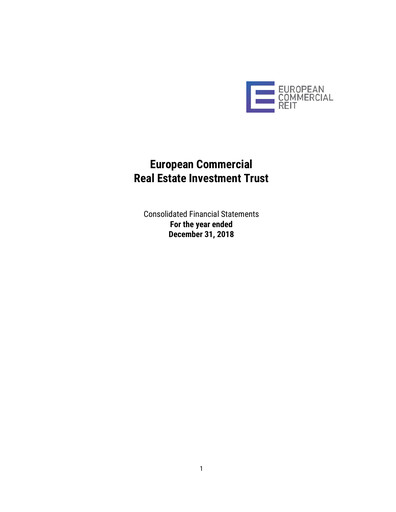 Thumbnail European Residential REIT Financial Statement 2018