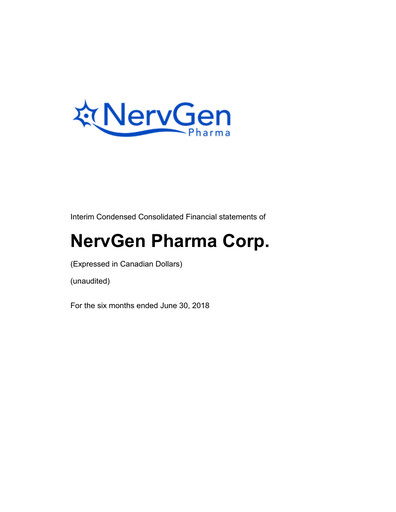 Thumbnail NervGen Pharma Financial Statement 2018-h1
