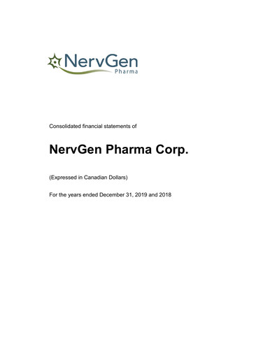Thumbnail NervGen Pharma Financial Statement 2019