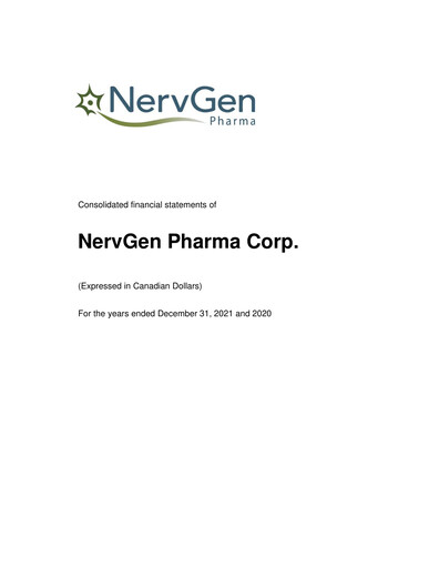 Thumbnail NervGen Pharma Financial Statement 2021
