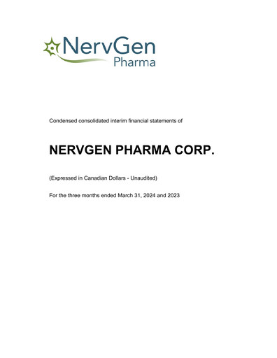 Thumbnail NervGen Pharma Financial Statement 2024-q1