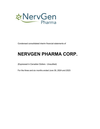 Thumbnail NervGen Pharma Financial Statement 2024-q2
