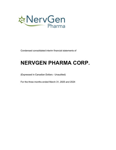 Thumbnail NervGen Pharma Financial Statement 2025-q1