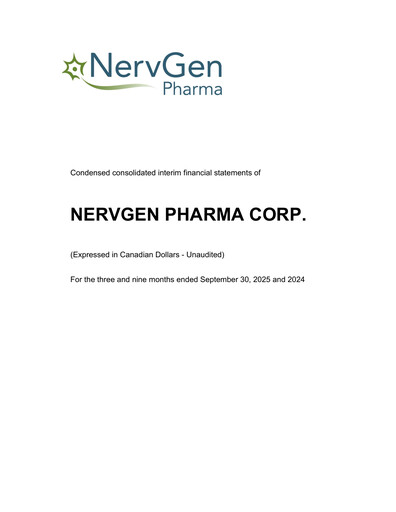Thumbnail NervGen Pharma Financial Statement 2025-q3