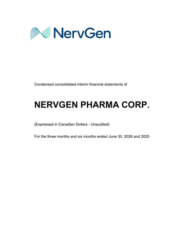 Thumbnail NervGen Pharma Financial Statement 2026-q2