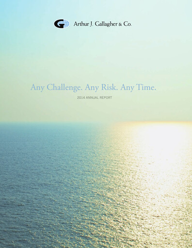 Thumbnail Arthur J. Gallagher & Co.
 Annual Report 2014