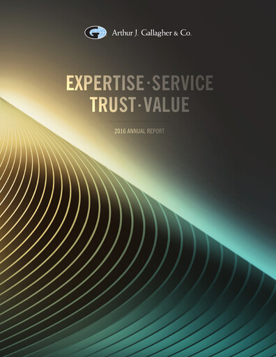 Thumbnail Arthur J. Gallagher & Co.
 Annual Report 2016