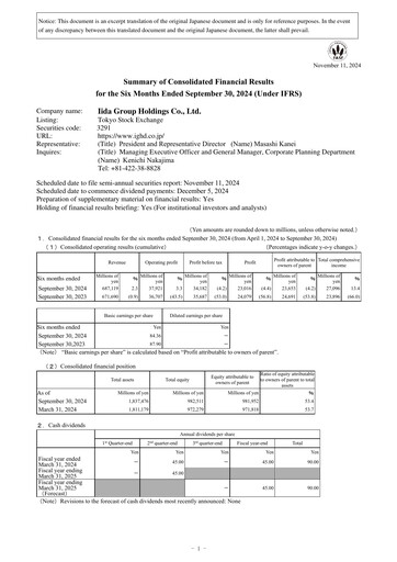 Thumbnail Iida Group Half-year Report fy2025-h1