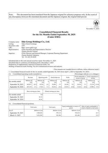 Thumbnail Iida Group Half-year Report fy2026-h1