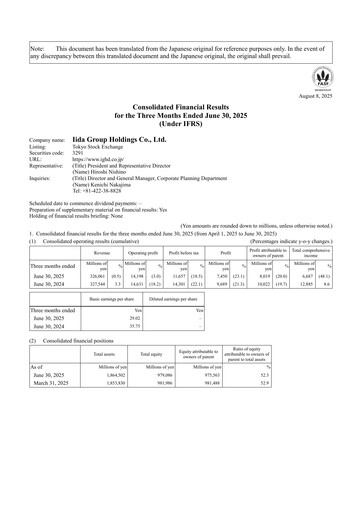 Thumbnail Iida Group Quarterly Report fy2026-q1