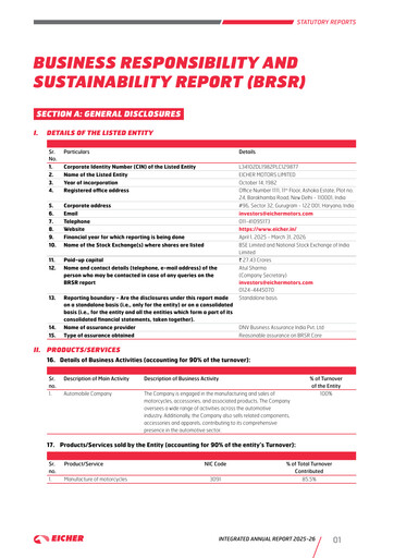 Thumbnail Eicher Motors ESG Report 2025-2026