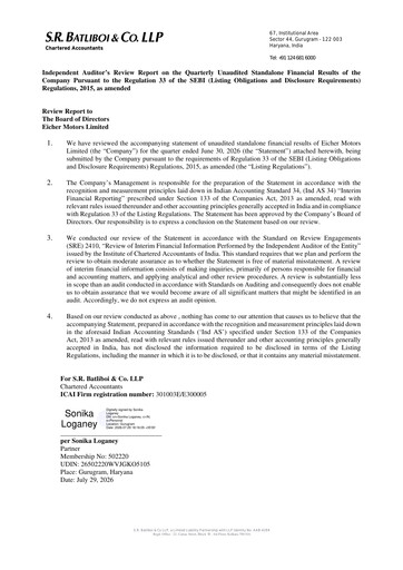 Thumbnail Eicher Motors Financial Statement 2026-q2