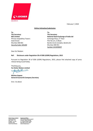 Thumbnail Eicher Motors Quarterly Report 2017-2018-q3