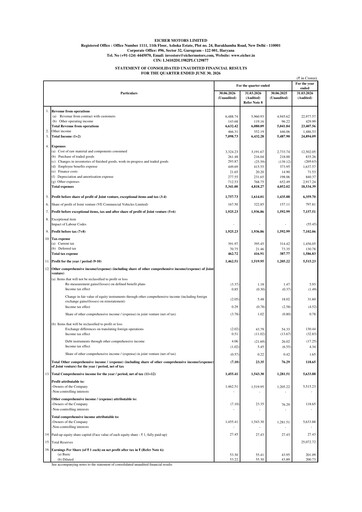 Thumbnail Eicher Motors Quarterly Report 2026-2027-q1