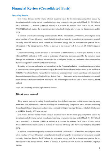 Thumbnail Tohoku Electric Power
 Financial Statement fy2018