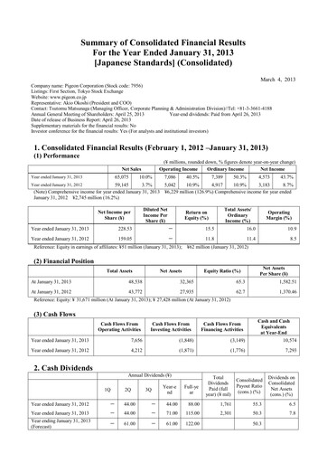Thumbnail Pigeon Financial Statement fy2013