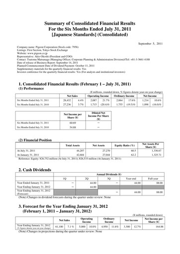 Thumbnail Pigeon Half-year Report 2011-h1