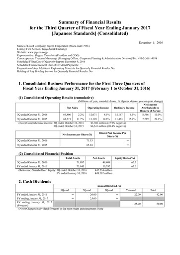 Thumbnail Pigeon Quarterly Report 2016-q3