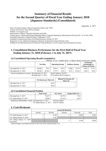 Thumbnail Pigeon Quarterly Report 2017-q2