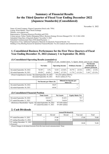 Thumbnail Pigeon Quarterly Report 2022-q3