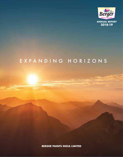 Miniature Berger Paints
 Rapport annuel 2018-2019