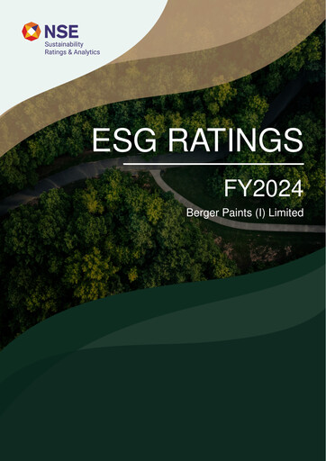 Miniature Berger Paints
 Rapport ESG 2024