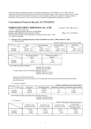 Vorschaubild ALSOK Finanzbericht fy2005