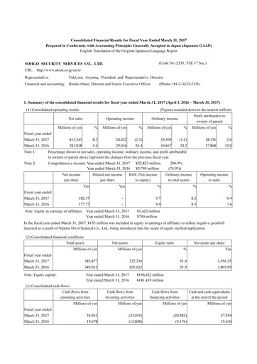 Vorschaubild ALSOK Finanzbericht fy2017