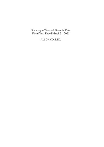 Vorschaubild ALSOK Finanzmitteilung fy2026