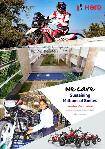 Thumbnail Hero MotoCorp
 Sustainability Report fy2021