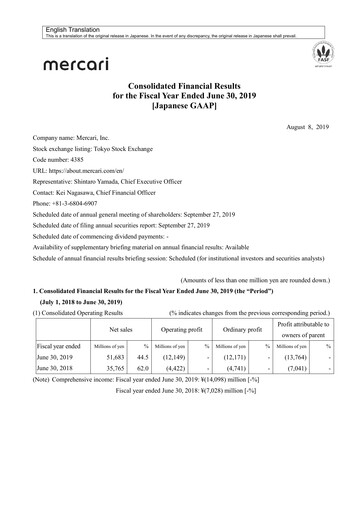 Vorschaubild Mercari Finanzbericht 2018-2019
