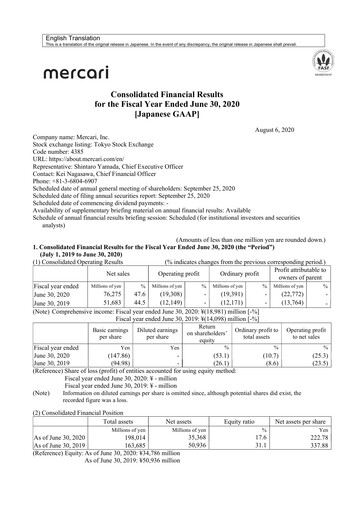 Vorschaubild Mercari Finanzbericht 2019-2020