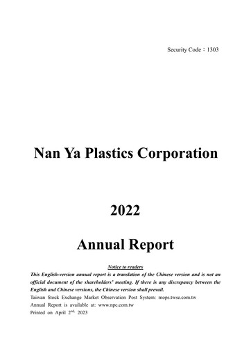 Thumbnail Nan Ya Plastics
 Annual Report 2022