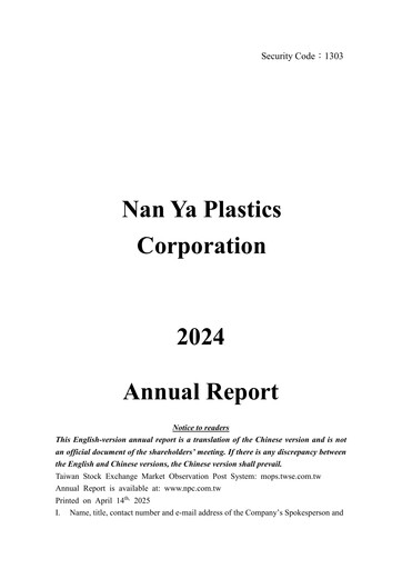 Thumbnail Nan Ya Plastics
 Annual Report 2024