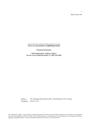 Thumbnail Nan Ya Plastics
 Financial Report 2021