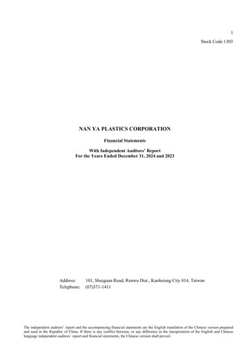 Thumbnail Nan Ya Plastics
 Financial Report 2024
