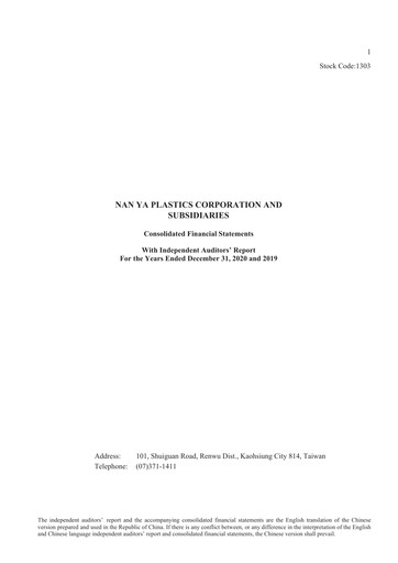 Thumbnail Nan Ya Plastics
 Financial Statement 2020