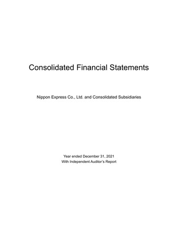 Thumbnail Nippon Express
 Financial Statement 2021