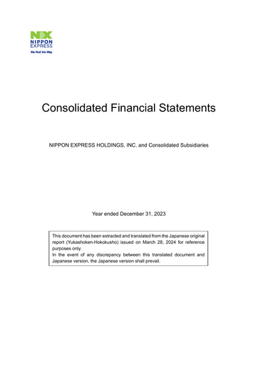 Thumbnail Nippon Express
 Financial Statement 2023