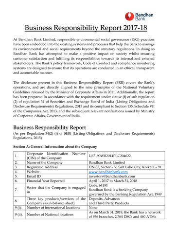 Thumbnail Bandhan Bank
 ESG Report 2017-2018