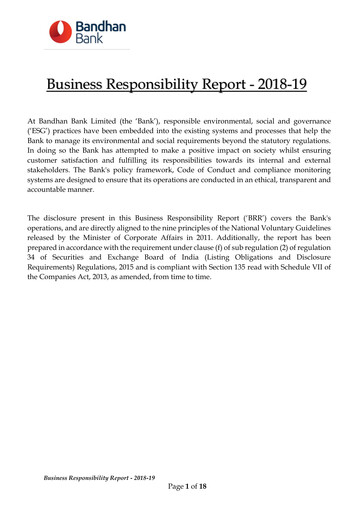 Thumbnail Bandhan Bank
 ESG Report 2018-2019
