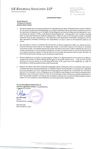 Thumbnail Bandhan Bank
 Quarterly Report 2018-q2