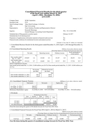 Thumbnail SCSK Corporation
 Quarterly Report 2016-q3