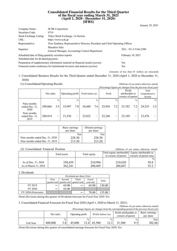 Thumbnail SCSK Corporation
 Quarterly Report 2020-q3