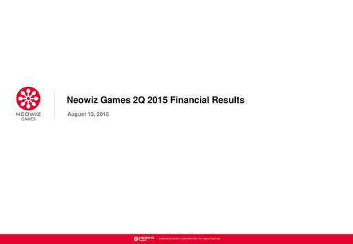 Thumbnail Neowiz Games Quarterly Report 2015-q2