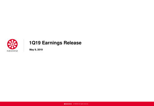 Thumbnail Neowiz Games Quarterly Report 2019-q1