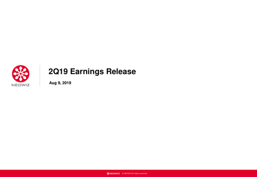 Thumbnail Neowiz Games Quarterly Report 2019-q2